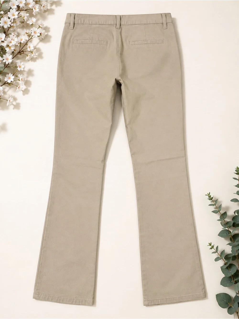 The Children’s Place Girls Khaki Uniform Pants Ajustable Waist Size 12 NWOT